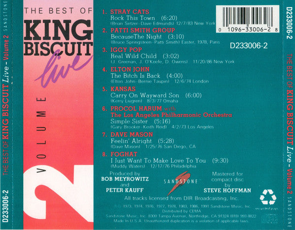 Various : The Best Of King Biscuit Live - Volume 2 (CD, Comp)