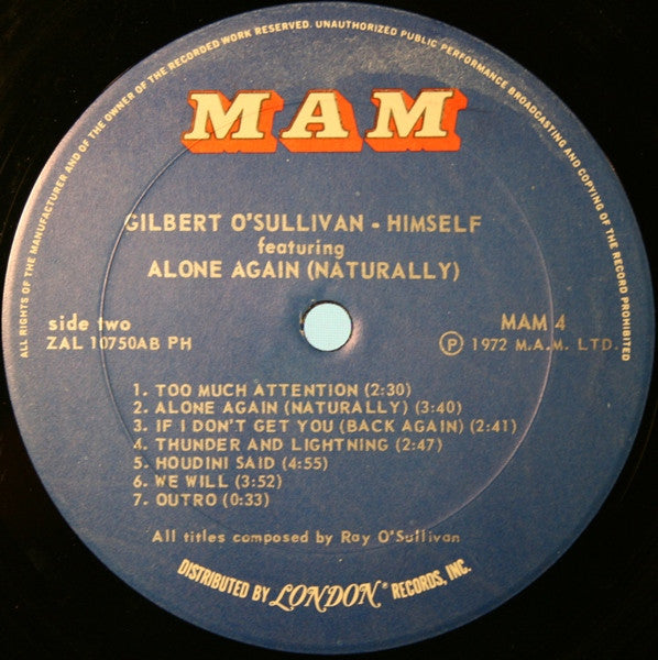 Gilbert O'Sullivan : Himself (LP, Album, RE, Phi)