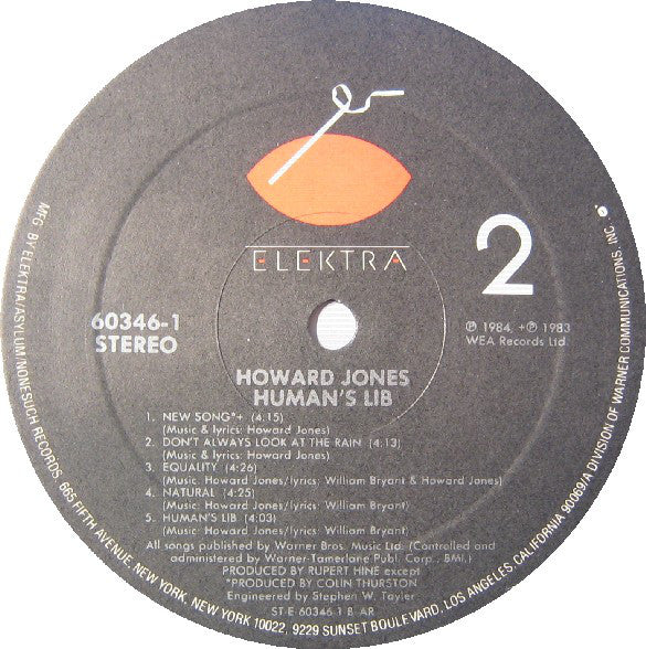 Howard Jones : Human's Lib (LP, Album, ARC)