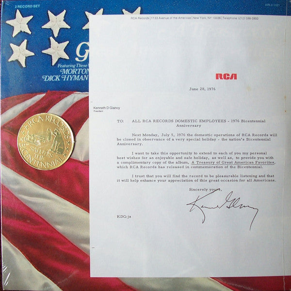 Various : A Treasury Of Great American Favorites (2xLP, Comp, RE, Gat)