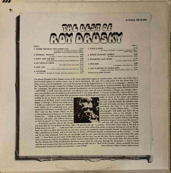 Roy Drusky : The Best Of Roy Drusky (LP, Album, Comp)