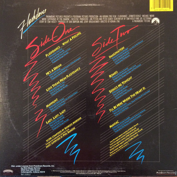Various : Flashdance (Original Soundtrack From The Motion Picture) (LP, Album, Club, "53)
