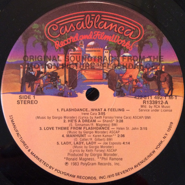 Various : Flashdance (Original Soundtrack From The Motion Picture) (LP, Album, Club, "53)
