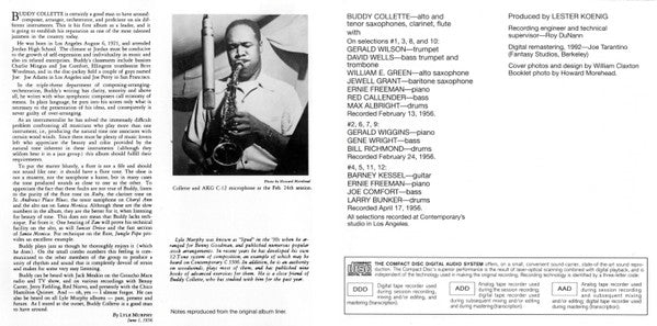Buddy Collette : Man Of Many Parts (CD, Album, RE, RM)