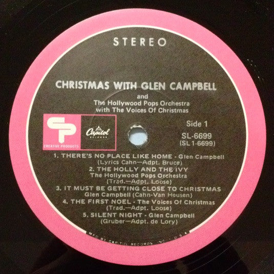 Glen Campbell And The Hollywood Pops Orchestra* With The Voices Of Christmas : Christmas With Glen Campbell (LP, Comp, L.A)