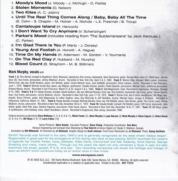 Mark Murphy : Timeless (CD, Comp, RM)