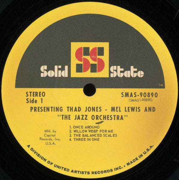 Thad Jones • Mel Lewis* & "The Jazz Orchestra"* : Presenting Thad Jones • Mel Lewis & "The Jazz Orchestra" (LP, Album, Club)