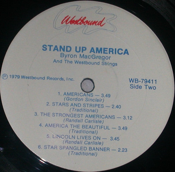 Byron MacGregor And The The Westbound Strings : Stand Up America (LP, Album)