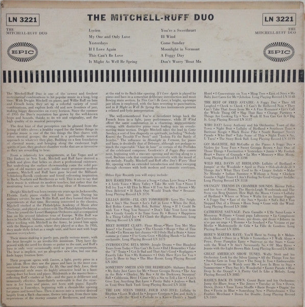 The Mitchell-Ruff Duo : The Mitchell-Ruff Duo (LP, Album)