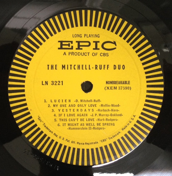 The Mitchell-Ruff Duo : The Mitchell-Ruff Duo (LP, Album)