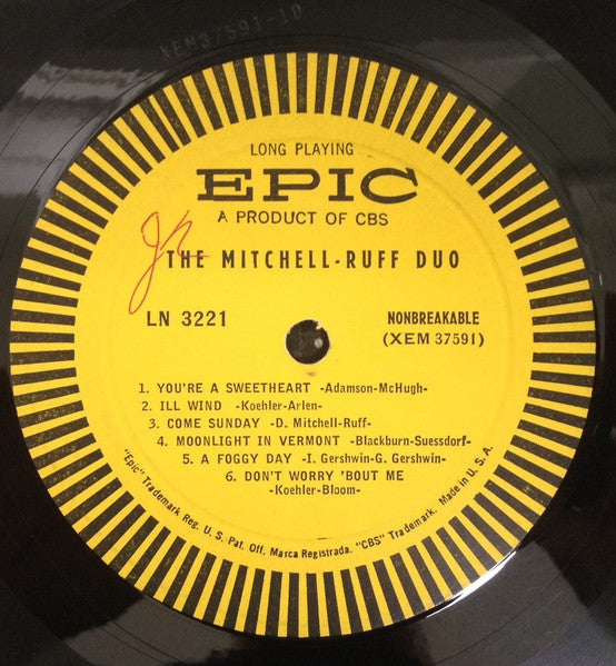 The Mitchell-Ruff Duo : The Mitchell-Ruff Duo (LP, Album)