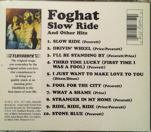 Foghat : Slow Ride And Other Hits (CD, Comp)