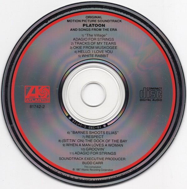 Various : Platoon (Original Motion Picture Soundtrack And Songs From The Era) (CD, Album, Comp)