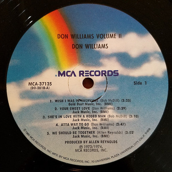 Don Williams (2) : Volume Two (LP, Album, RE, Pin)