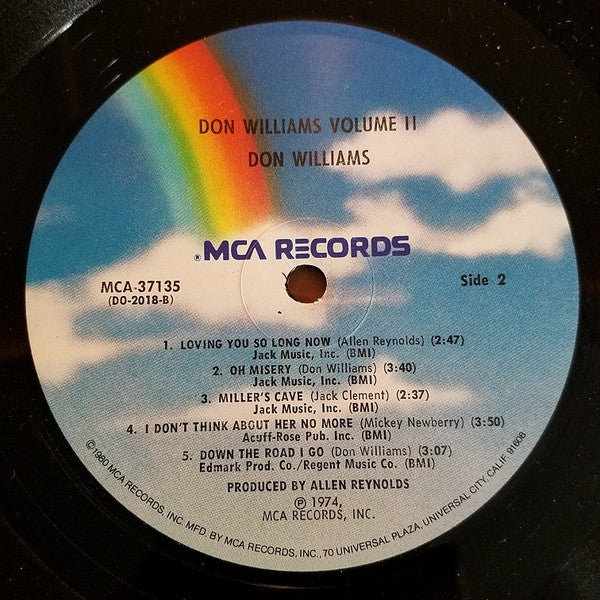Don Williams (2) : Volume Two (LP, Album, RE, Pin)