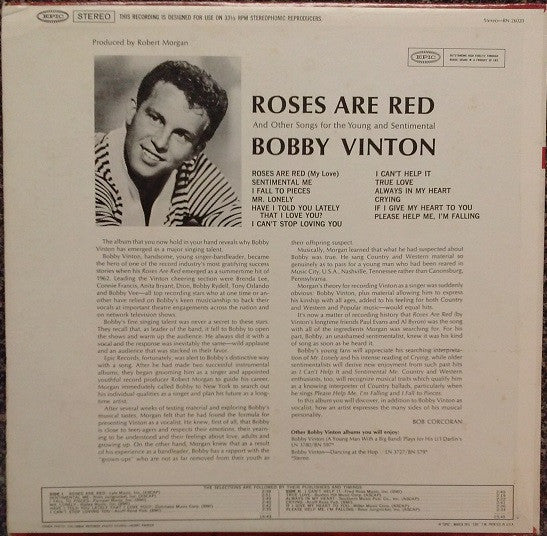 Bobby Vinton : Roses Are Red (LP, Album)
