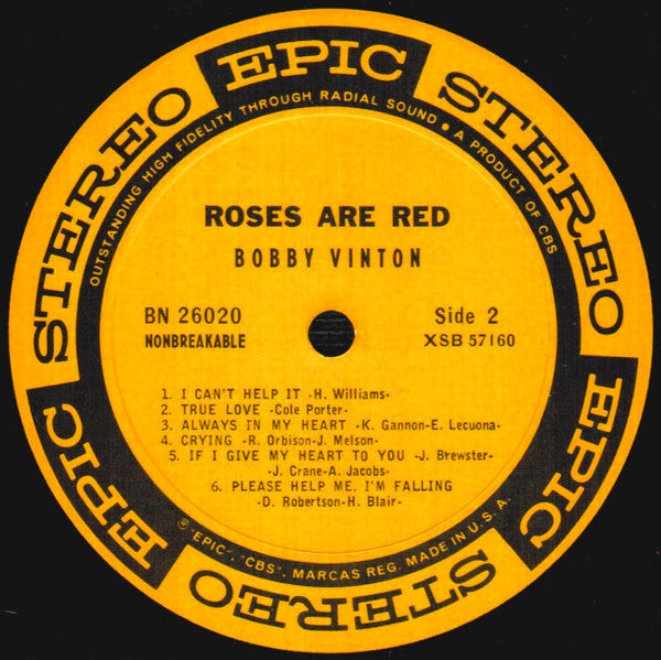 Bobby Vinton : Roses Are Red (LP, Album)