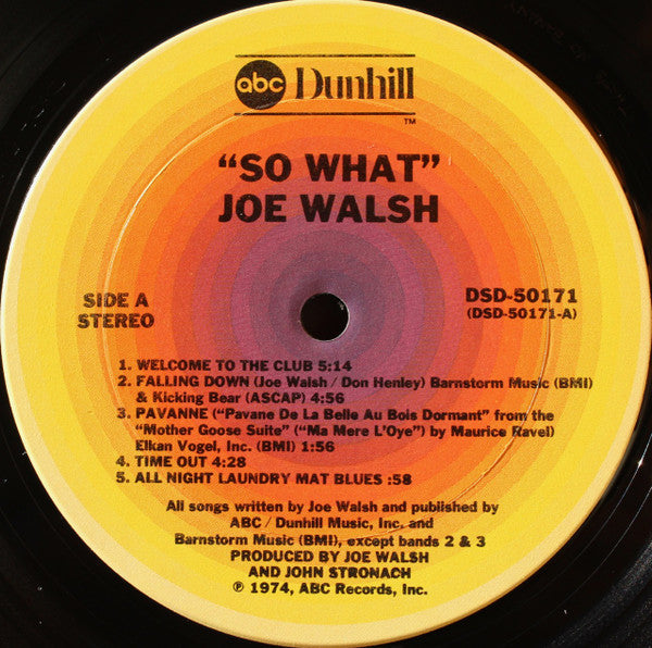 Joe Walsh : So What (LP, Album, Ter)