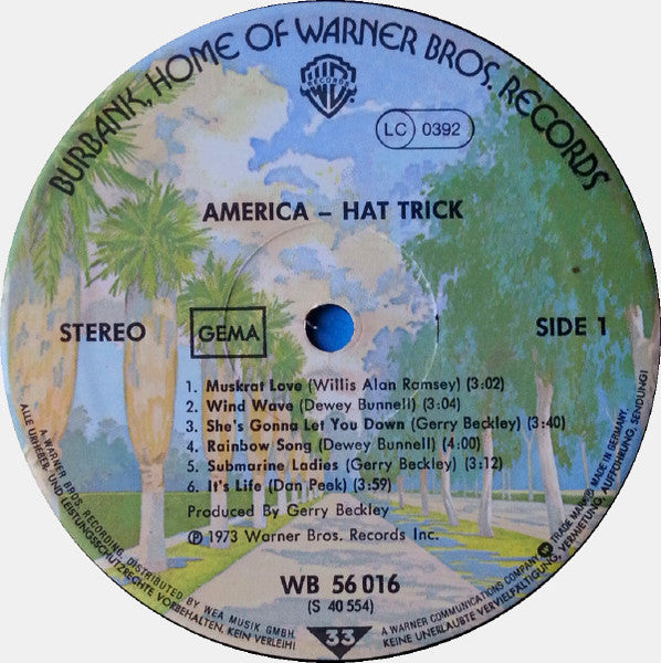 America (2) : Hat Trick (LP, Album, RE)