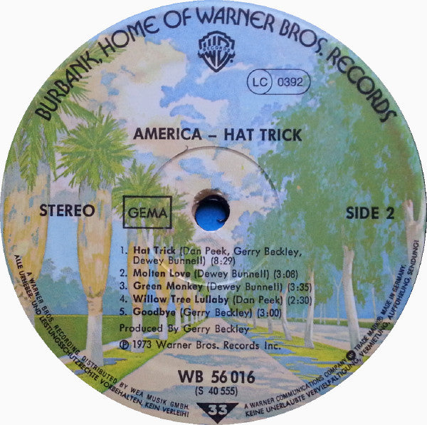 America (2) : Hat Trick (LP, Album, RE)