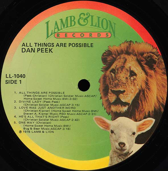 Dan Peek : All Things Are Possible (LP, Album)