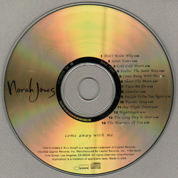 Norah Jones : Come Away With Me (CD, Album, Club, BMG)