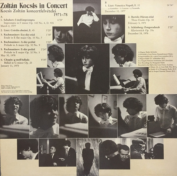 Zoltán Kocsis, Schubert*, Chopin*, Liszt*, Rachmaninov*, Bartók*, Schönberg* : Zoltán Kocsis In Concert (LP, Album)