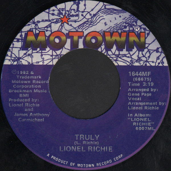 Lionel Richie : Truly (7", Single)