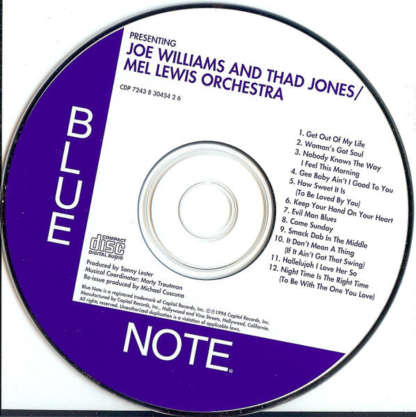 Joe Williams And Thad Jones/Mel Lewis Orchestra* : Presenting Joe Williams And Thad Jones/Mel Lewis Orchestra (CD, Album, RE)