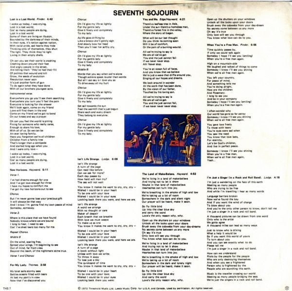 The Moody Blues : Seventh Sojourn (LP, Album, Club, Ter)