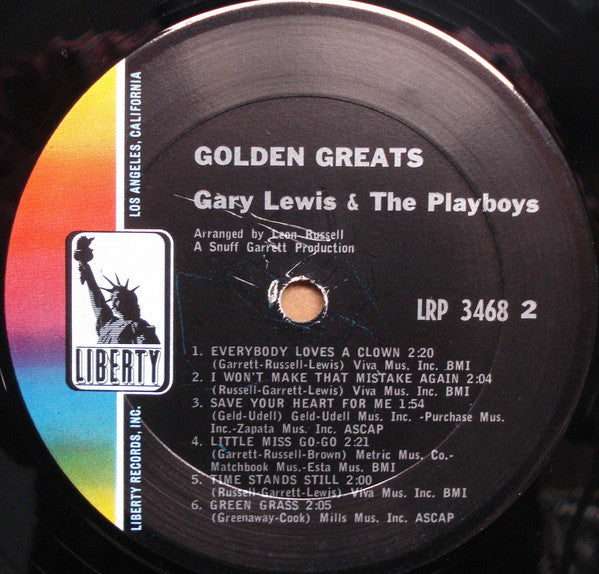 Gary Lewis & The Playboys : Golden Greats (LP, Comp, Mono, Pit)