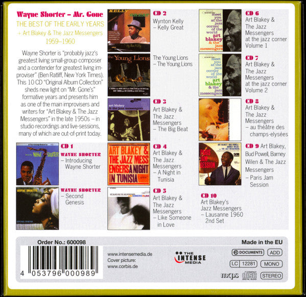 Wayne Shorter : Mr. Gone (The Best Of The Early Years) (10xCD, Album, Comp, Mono, RE + Box, Comp)