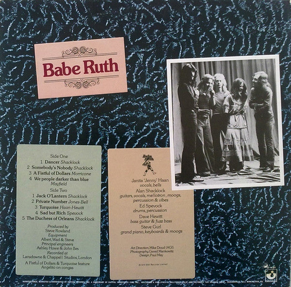Babe Ruth : Babe Ruth (LP, Album, Win)