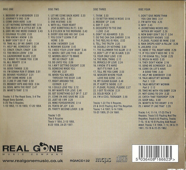 The 5 Royales : The Complete Singles 1952-1962 (4xCD, Comp, Dlx, RE, RM, Dig)
