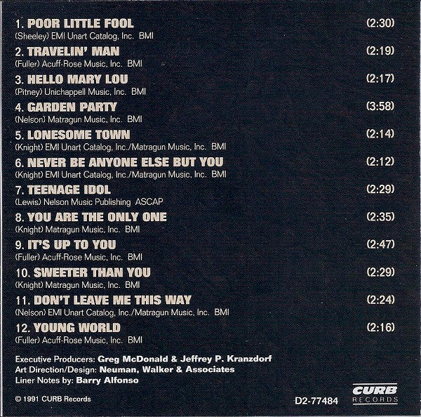 Ricky Nelson (2) : Best Of Ricky Nelson (CD, Comp)