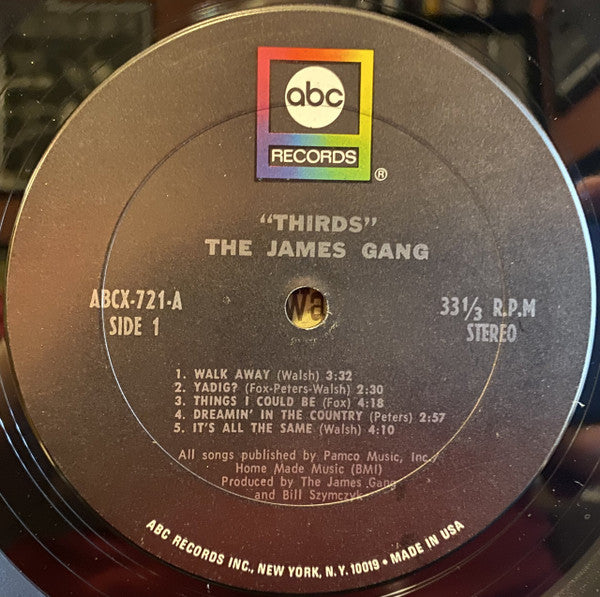 James Gang : Thirds (LP, Album, Pit)