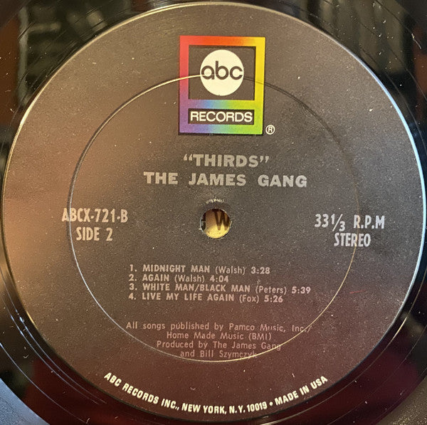 James Gang : Thirds (LP, Album, Pit)