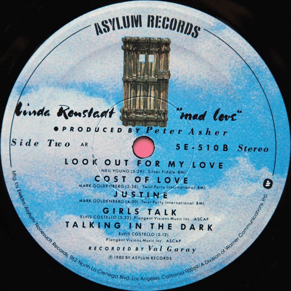 Linda Ronstadt : Mad Love (LP, Album, AR )