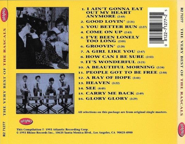 The Rascals : The Very Best Of The Rascals (CD, Comp)