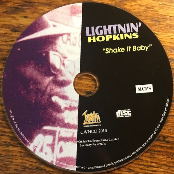 Lightnin' Hopkins : Shake It Baby (CD, Album, Comp)