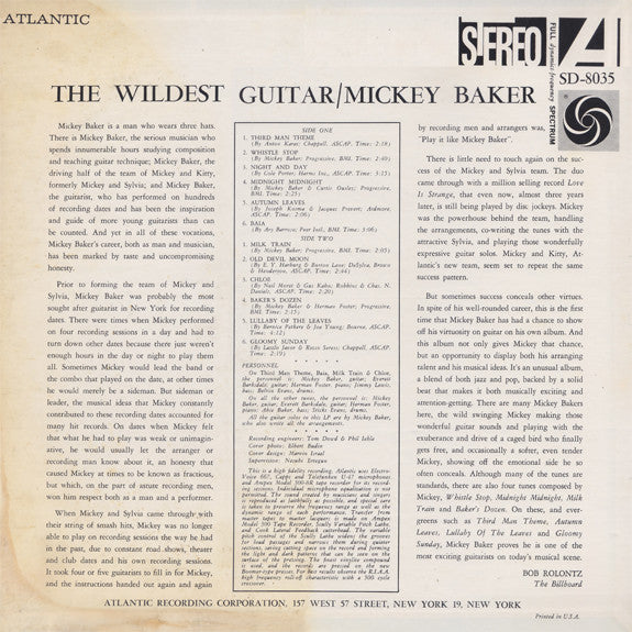 Mickey Baker : The Wildest Guitar (LP, Album)