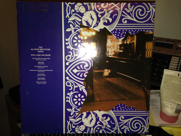 The Allman Brothers Band : Win, Lose Or Draw (LP, Album, RE, Gat)