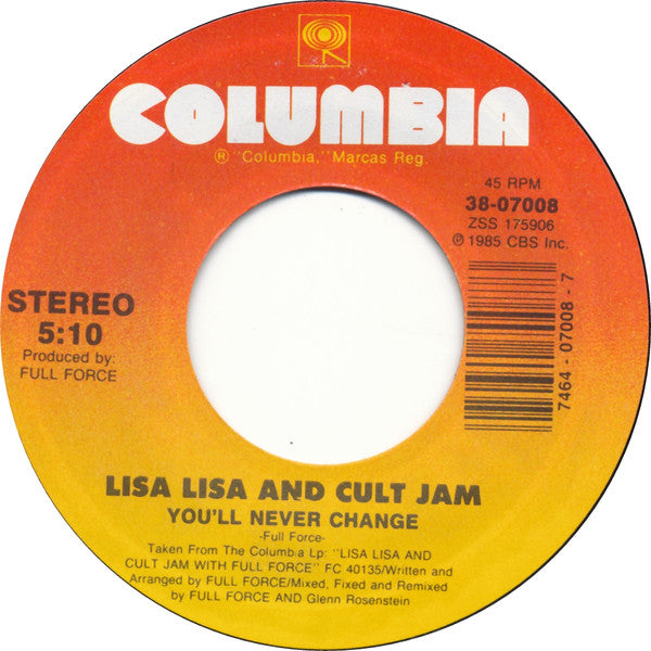 Lisa Lisa And Cult Jam* : Head To Toe (7", Single, Styrene, Car)