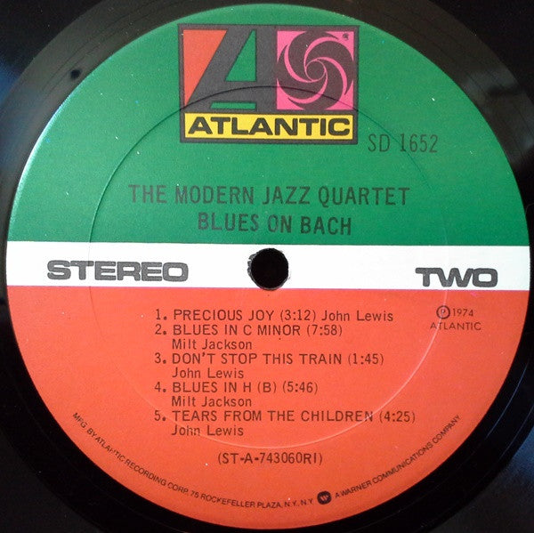 The Modern Jazz Quartet : Blues On Bach (LP, Album, RE, RI )