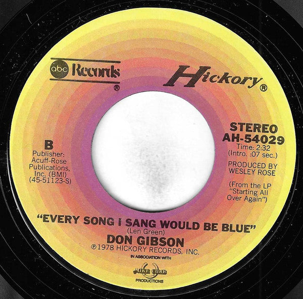 Don Gibson : The Fool (7", Styrene, Ter)