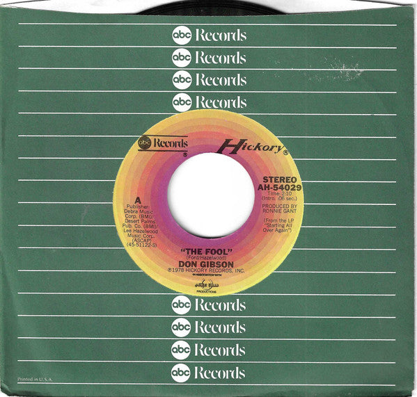 Don Gibson : The Fool (7", Styrene, Ter)
