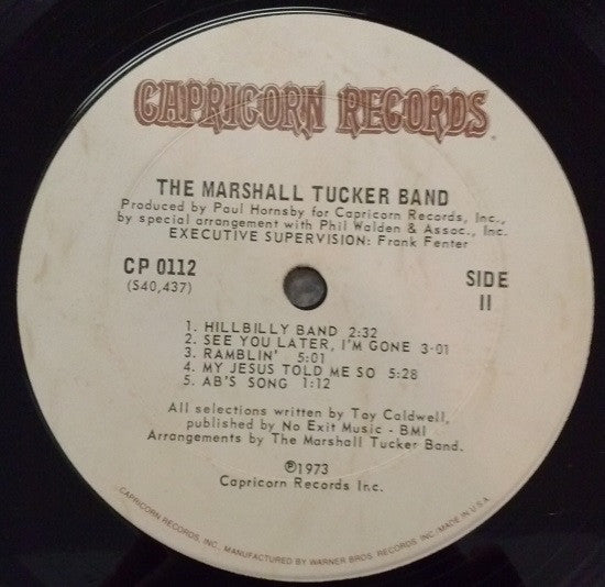 The Marshall Tucker Band : The Marshall Tucker Band (LP, Album, Ter)
