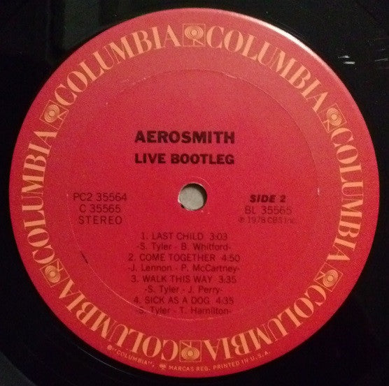 Aerosmith : Live! Bootleg (2xLP, Album, Gat)