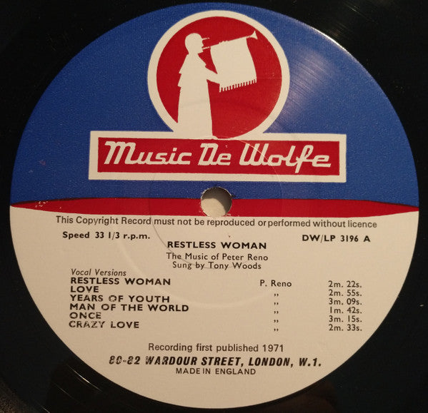 Peter Reno, Tony Woods (4) : Restless Woman (LP, Album)