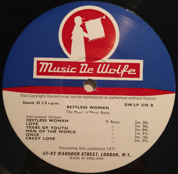 Peter Reno, Tony Woods (4) : Restless Woman (LP, Album)